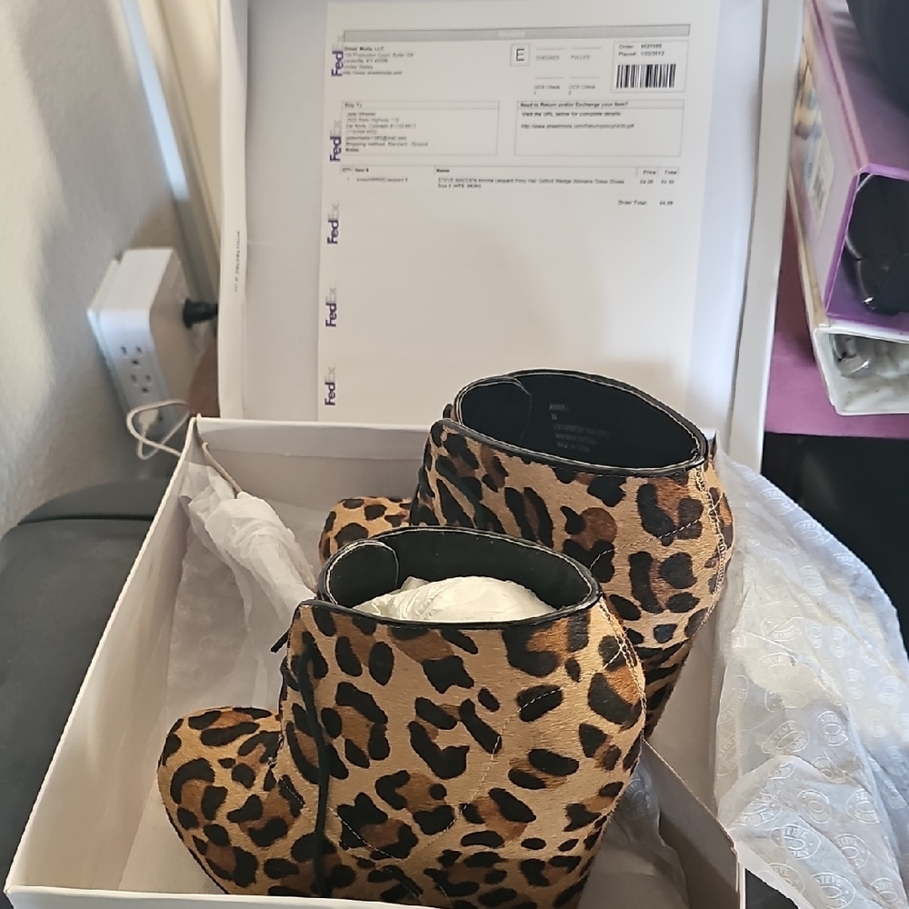 Steve Madden Leopard Print Wedges